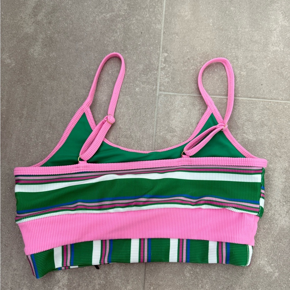 Beach Riot NEW Eva Striped Longline Bikini Top - Picture 4 of 6